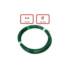 Obrázek Poplastovaný napínací drát 3,4 mm, zelený, balení 52 bm
