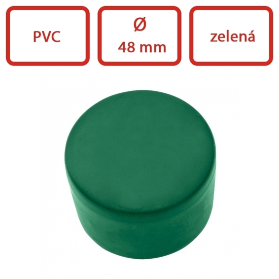 Obrázek z Čepička PVC 48 mm zelená