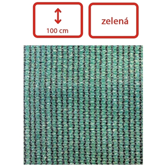 Obrázek z Stínící úplet zelený, výška 100 cm, role 10 m, 80% stínivost, 150g/m2